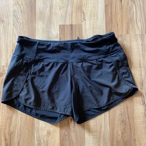 Original lululemon black Run Times Shorts. Size 10